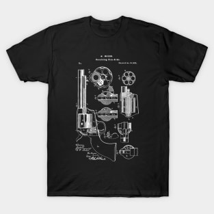 Mason Revolving Firearm Patent White T-Shirt